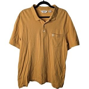 Original Penguin by Munsingwear Men's XL Mustard Yellow Polo Shirt w/ Pocket